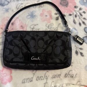 Coach Ashley Pleated Leather Organizer Wristlet Wallet Clutch EUC